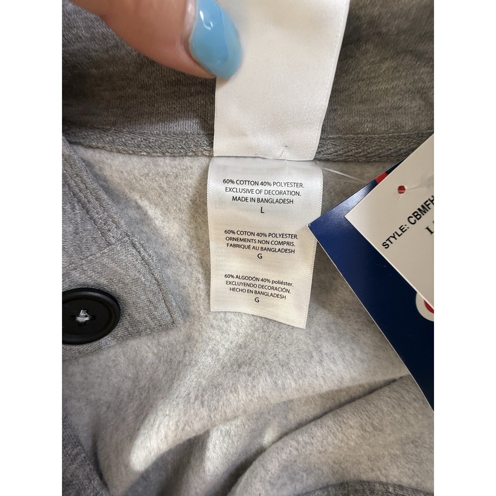 Champion FSU Florida State Seminoles Gray Mens Mock Neck Sweatshirt Large NEW - Picture 6 of 10